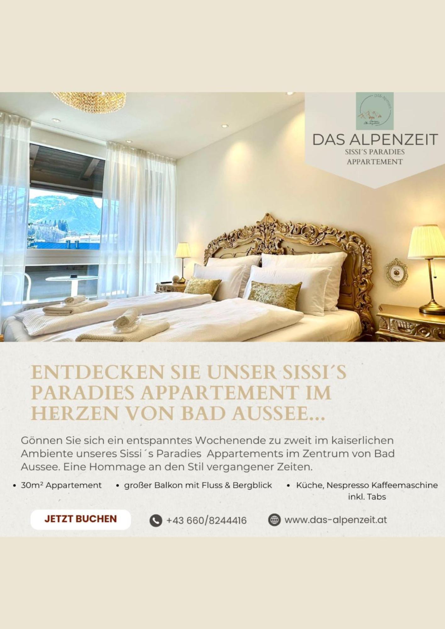 Das Alpenzeit Appartement Mit Just Private Terrasse (Adults Only) Бад Аузее Екстериор снимка