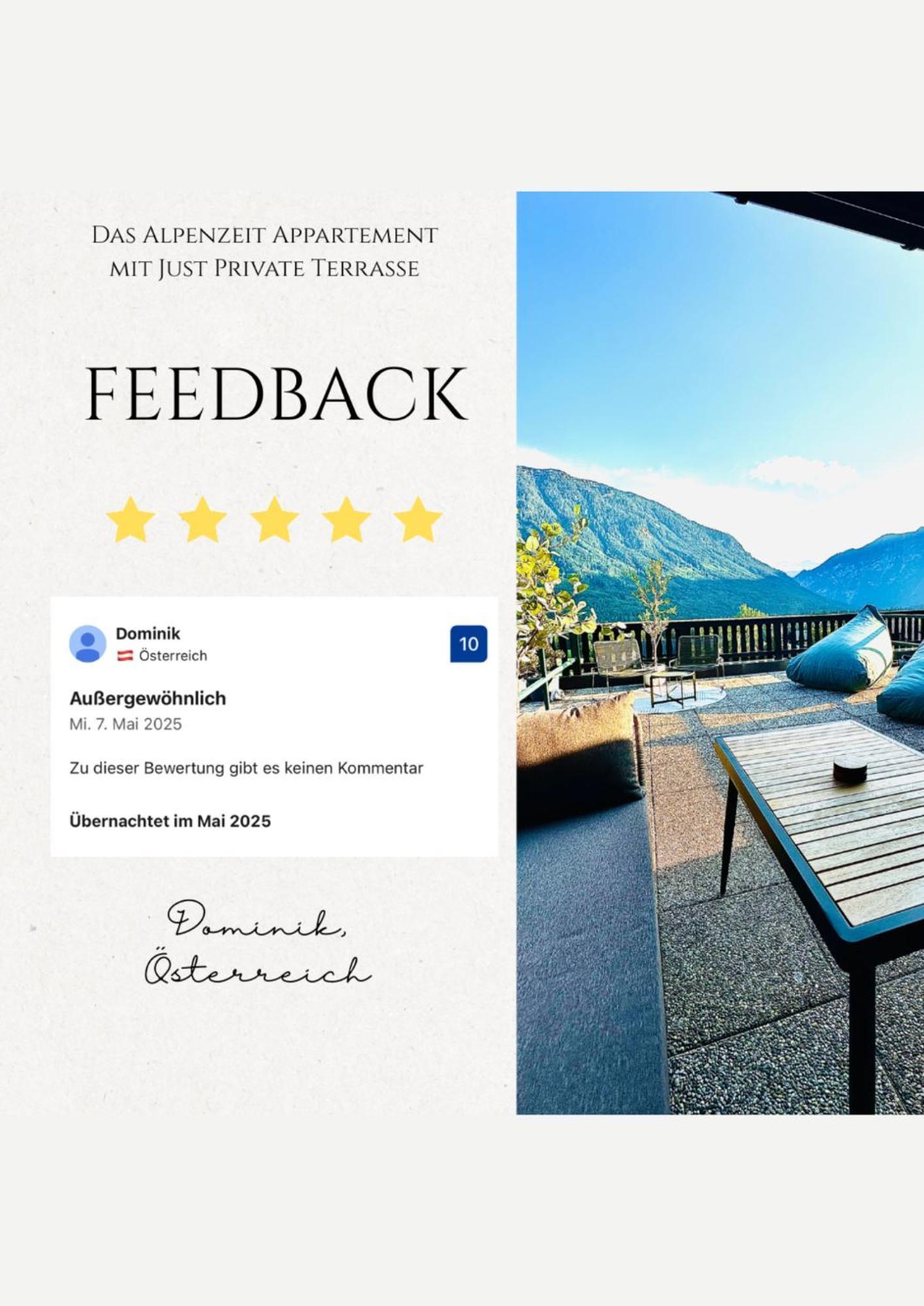 Das Alpenzeit Appartement Mit Just Private Terrasse (Adults Only) Бад Аузее Екстериор снимка